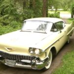 Christine McConnell Instagram - Today is my 40th birthday and this car has no seatbelts or airbags… so it might be my last! 🎉😬🎉 1958 Cadillac Coupe DeVille 🔥