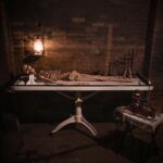 Christine McConnell Instagram – My antique Marsellus Casket arrived just in time for Fall πβ°οΈπ
My friends @Michael5952 and his wonderful daughter @Carolannkregel (who are a father/daughter team of Morticians) were able to find this eerie treasure for me β₯οΈβ οΈβ₯οΈ
They were even amazing enough to include a beautifully well worn embalming table, which Ive set up in the basement! ππ»π