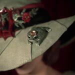 Christine McConnell Instagram - A hand crafted Witch’s Hat 🎄🐸🎄 I was inspired by the amazing hat @lordxblackwood made for me in 2019 and decided to have a go at making my own 🎉 It was built using window screening as the base. I then hand sculpted “Pancake” the Frog, as well as the buckle ✨ Full episodes are on Patreon 🪄