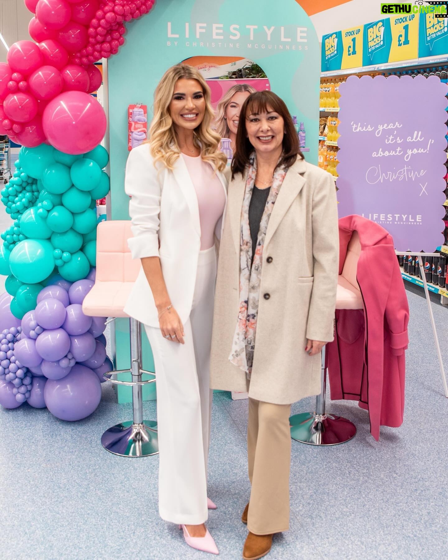 Christine McGuinness Instagram - I still can’t believe this happened to me 🥹 And the best part, my mum is here to see it (pic 2) she is doing amazing!😍 From when my mum used to take me to @bm_stores as a child, she’s here seeing my products filling shelves in stores all over the UK! 🙌💕 LIFESTYLE by meee 🥰 AD #Blessed #Grateful #Thankful #DreamsDoComeTrue
