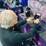 Christopher Lloyd Instagram – Doc is the master of Time and mini Tempest arcade game from @newwavetoys at @nostalgiacon80s 📷 @jja_iii