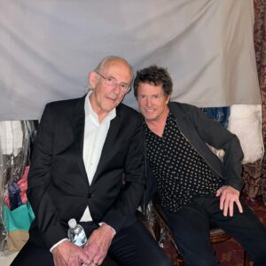 Christopher Lloyd Instagram - Last night with @realmikejfox in support of @michaeljfoxorg  #parkinsons