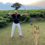 Christopher Meloni Instagram - This bull elephant was “in must”- ready to mate with 40x the testosterone as usual. Hippos were bored, the birds were skinny, the rhinos critically endangered and magnificent, family in awe- don’t let ‘em tell ya it ain’t “happening” in Kearney Nebraska! Sure it was dangerous at times but o had my trusty bow and arrow at the ready! #BullseyeEveryTime #spokaneTmrw Thx to the navigation crew @bravocharlieexpeditions @sophiaemeloni @dante_melonii @sherman.meloni