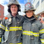 Christopher Meloni Instagram - So…this happened with @denisleary and @bobby1960 @therealmariskahargitay to help out @learyfirefighters #learningthetrade #respect #NYBravest