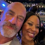 Christopher Meloni Instagram - DJ Reyes spinning the mad beats at the #OCseason4 wrap. Joy. Camaraderie. Shenanigans. @ainsleyseiger @daniellemonetruitt @shespokerebecca #LetsRollSeason5