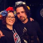 Chyler Leigh Instagram - The infamous evening I was desperately trying to get to @eastofeli That was one of the most difficult day/nights of my life. I work finished (tv term) Season 2 of @supergirlcw at 5:30 AM on April 27th after a 14 hour day, hopped on a flight at 7:30 AM, discovered I had no phone service with @tmobile - freaking out over not being able to reach my hubby, was miraculously saved by the incredibly generous @johnlegere (restoring my faith in phone companies) suffered a heartbreaking 4 hour weather related layover at Toronto airport, missing the @knittingfactorybk #EOE show entirely. I finally arrived at 12:30 AM on the 28th, kissing my hubby like no tomorrow and gratefully stayed to meet and hug over 400 fan/friends until 5 in the morning (do the math, it's hilarious 😂). Thank you @evelien.photography for capturing this moment... I dedicate this #mcm to the man of my dreams, the light of my life }{ Babe, I will ❤️you till we're old and grey and far beyond...