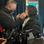 Chyler Leigh Instagram - Final touches on #TheWayHome … the masterful @patrice.boudreau making me feel oh so pretty (refer to pics 1&2) and then absolutely drenched at the pond on a freezing night (see photo 3) 😂 Thank you Monsieur for always taking such great care of me (and @sadie_snow!) on set ❤️ Bisou Can’t wait for season 2, Friends!!! SOOO much awesomeness to come 😎 @hallmarkchannel @thewayhomehallmarkchannel @hallmarkmoviesnow