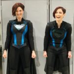Chyler Leigh Instagram - We tried so hard to take a cool pic together as #SuperAlex but it just got sillier and sillier 🤪 I love you @lisa_chandler_ I’m so lucky to have you by my side! You are an absolute badass AND hero in your own right! The stunt departments in film and tv do not get enough credit... you’re why we actors look so cool!!! #AwardsForStuntPerformers
