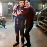 Chyler Leigh Instagram - Me & my buddy @jeremymjordan got to play together again!! I’ve always loved Alex and Winn scenes. And to be directed by our Space Dad, @davidharewood ?? Old times were made new and so much better! Don’t miss @supergirlcw ‘s episode 5x11 this Sunday ... it’s a helluvah ride 😎