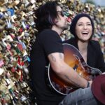 Chyler Leigh Instagram - #fbf to that time @eastofeli & I had a lovely time visiting the #LoveLocks in #Paris last summer on the #LostTransmissionTour - Make sure to visit eastofelivip.net for tickets to upcoming shows for the #eoeXtour - First two are next weekend!! #Portland March 3rd and #Seattle March 4th *LINK IN BIO* PHOTO CRED IS @dee_riot ... SORRY DEAN!