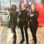 Chyler Leigh Instagram - Sometimes when I’m being a badass in the DEO a bitch can use friends! And these two ...are the BEST! Ladies, thanks for always having my back!!! 💯😎❤️