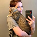 Chyler Leigh Instagram - Link insists I carry him around like a baby. I always indulge him. I’m a sucker... he’s my baby 🤷🏻‍♀️
