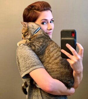 Chyler Leigh Instagram - Link insists I carry him around like a baby. I always indulge him. I’m a sucker... he’s my baby 🤷🏻‍♀️