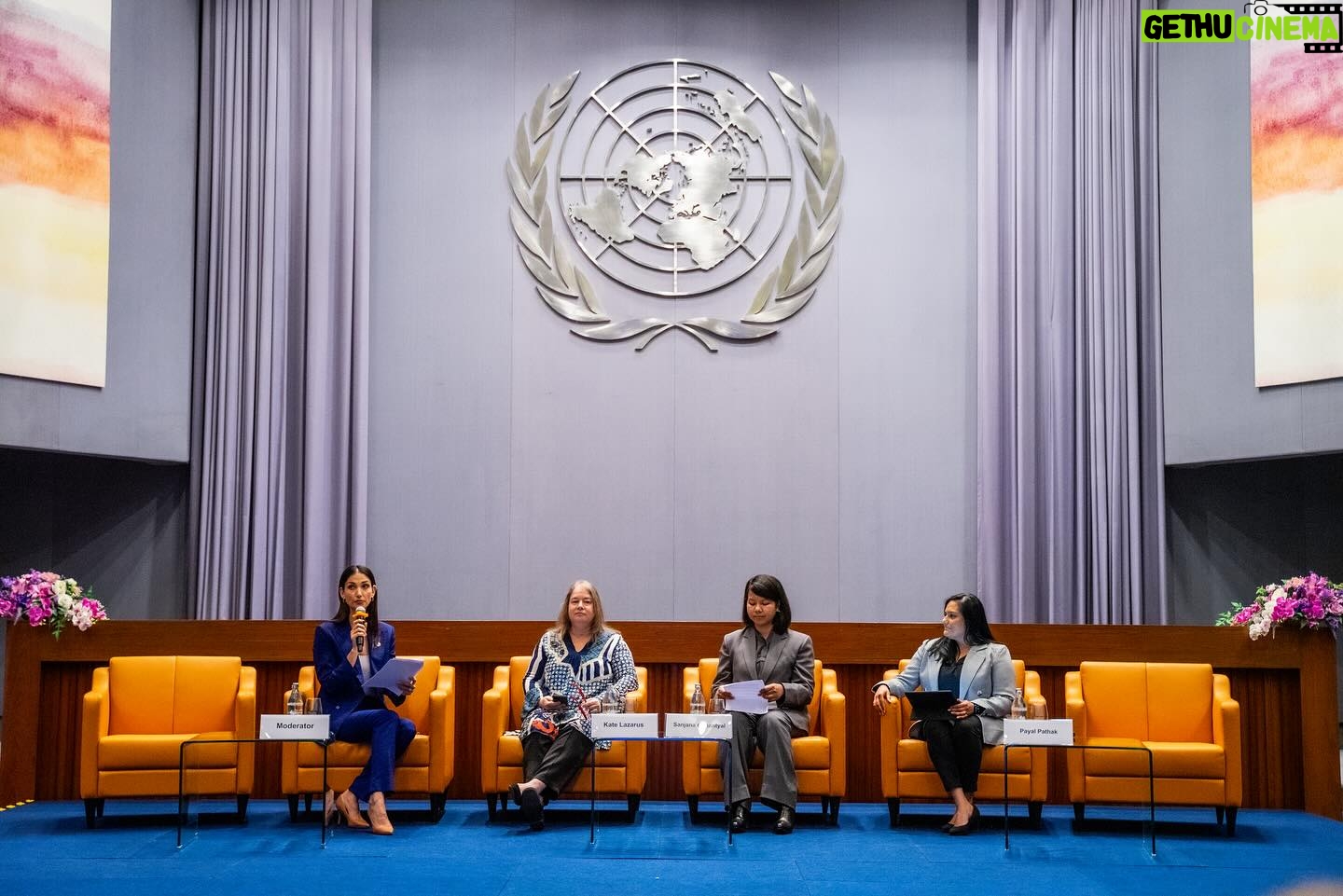 Cindy Sirinya Bishop Instagram - It was my great pleasure and honor to MC the Regional UN Women Asia and the Pacific @unwomenasia Commemoration of International Women’s Day 2024 yesterday at United Nations ESCAP @unitednationsescap attended by distinguished Ambassadors, representatives of ESCAP member states, civil society organizations as well as our Youth Ambassadors for a Day. I also moderated a panel on how we can “Invest in Women: Accelerate Progress” a much needed dialogue on how we can all further and support the economic empowerment of women and girls through access to financing mechanisms, addressing the issues of gender pay gap and unpaid care work, to learning the skills needed for green jobs of the future and support for feminist change-makers in every level of society. Thank you to all the onsite participants, especially our inspired and passionate youth leaders who are leading the charge on creating change and to all the viewers who tuned in from around the globe. 🌎 UN Women @unwomen #iwd2024 #internationalwomensday #unwomen #investinwomen #inspireinclùsion #globalgoals #sdg5