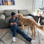 Cindy Sirinya Bishop Instagram – Together again with our Melbourne fam bam! We finally made it over to your side of the pond. All settled in, cozy and looking forward to making some lovely memories. ❤️ 

#melbourne #familytrip #buddy #labradoodle #homesweethome