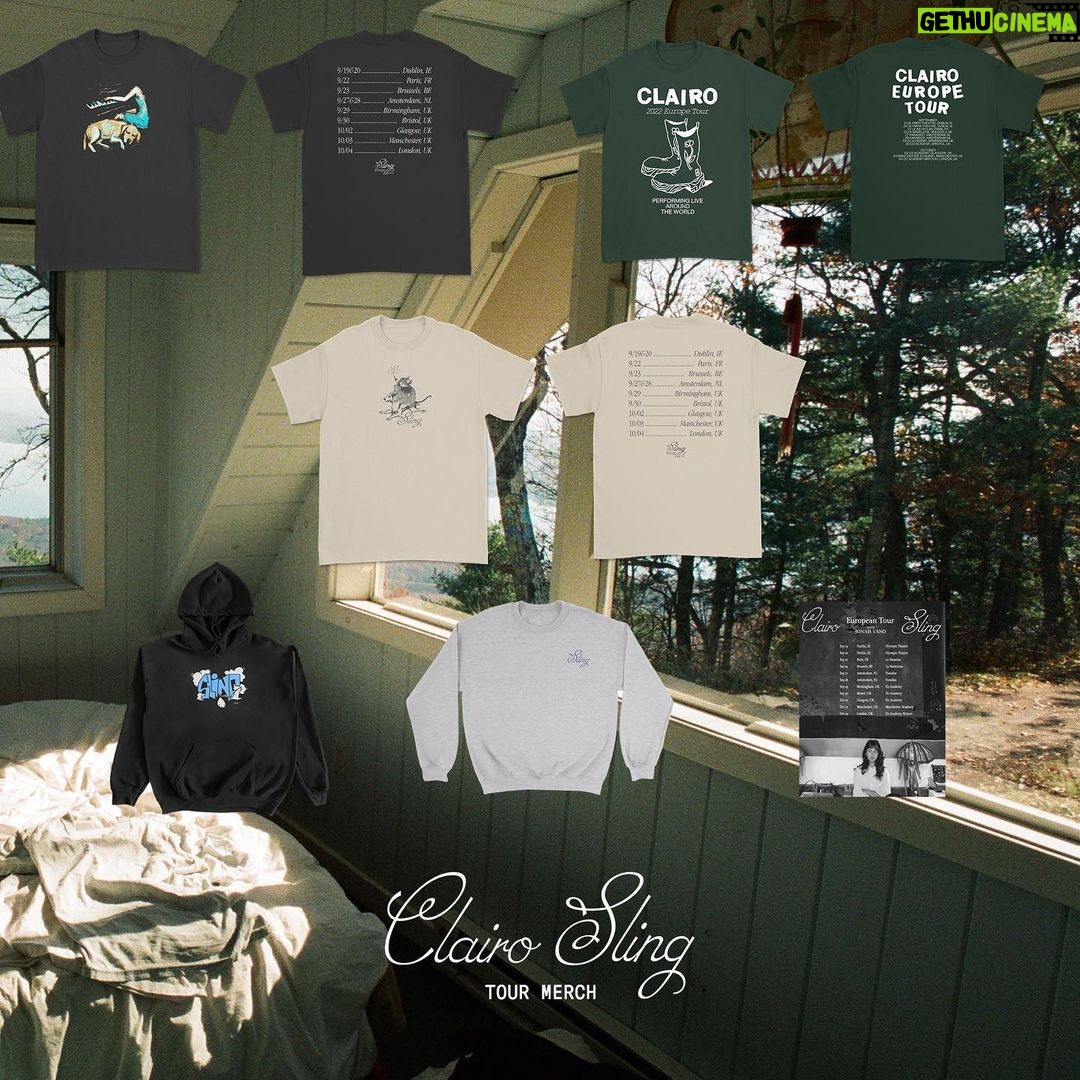 Clairo Instagram - tour is coming up 💐 @jamesronkko designed another beautiful shirt for our upcoming shows. Primavera Sound LA - 9/16 Dublin - 9/19 Dublin - 9/20 Paris - 9/22 Brussels - 9/23 Lollapalooza Berlin - 9/25 Amsterdam - 9/27 Amsterdam - 9/28 Birmingham - 9/29 Bristol - 9/30 Glasgow - 10/2 Manchester - 10/3 London - 10/4 see you there!