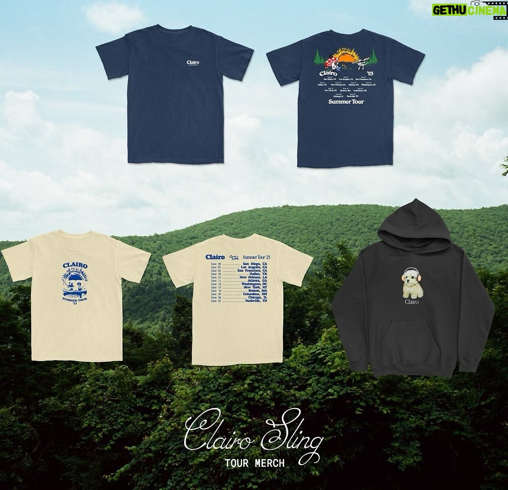 Clairo Instagram - tour merch … going up on our website tomorrow at 12pm EST 📲👍