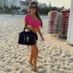 Claudia Romani Instagram - I have always been a huge fan of the @popmoji.official personalized items… and their new travel bags are no exception!!!!! Look at this Claudia bag … so cute and it fits so much.. all my beach items were in including a change of clothing to head straight to the next adventure ! Get yours on @popmoji.official 💖💖💖 #personalizedtravelbag