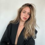 Claudia Sulewski Instagram - and suddenly her hair was full of secrets🔒 color by @colorbymattrez ast by @thomaslondoncotton @javihairgarcia cut by @glennellishair