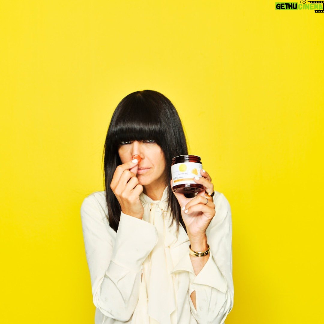 Claudia Winkleman Instagram - Hello. A small announcement (hence flag). Obsessed with @cannaraycbd and don’t go to bed without it. If you haven’t tried it yet, until the end of this month you can get 20% off with code CLAUDIACBD. You’ll love it. The boring stuff: The discount code is valid until the end of February and can be used on all products except 3 & 6-month bulk buys, kits and gift cards. Delicious. #ad #cbd