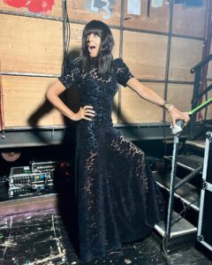Claudia Winkleman Instagram - I have proposed to this dress. Strictly is on at 645. All love to @sineadmckeefry @debbiedannell @sarah_taylor_country_life