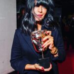 Claudia Winkleman Instagram - Thank you @bafta. I’ll never get over it. And thank you so much @luxury.family.affair for the extraordinary jacket and @Foundrae for lending me the necklace of necklaces. Night night xx