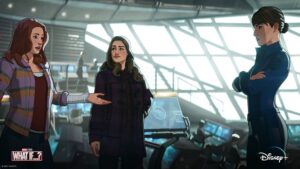 Cobie Smulders Instagram - Thrilled to be a be a part of this series. It’s so funny and the creative team has done an incredible job.  @WhatIf…?, now streaming on @DisneyPlus. Art by @mexifunk. #mariahill