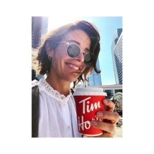 Cobie Smulders Instagram - She’s just a girl, wandering around Calgary, sipping her double double.
#theresnoplacelikehome 🇨🇦