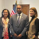 Cobie Smulders Instagram - Spent the day on the Hill 🇺🇸 with the incredible team at @savethechildren. Learned about the President’s Emergency Plan for Adaptation and Resilience (PREPARE) from some incredible women on the frontlines of environmental protection. Got to introduce a panel discussion about water insecurity at the Foreign Press Climate Summit. Took all that info and spoke to @repjackson and the incredibly kind (and well read) @senbooker @corybooker ! It was a great day. Thanks to @reformation and @thealist.us for the sustainable suit wear. 🕴️