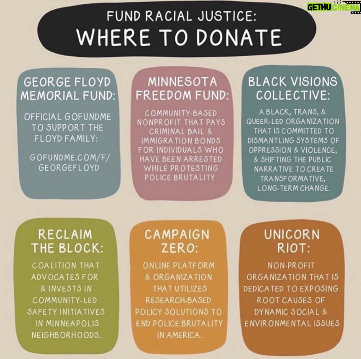 Cobie Smulders Instagram - #putyourmoneywhereyourmouthis If you are in a position where you can donate funds please do. I am spending my time searching for ways that I can help. To do more. To crush the inequality in our society. We need to continue to search and to help each other. To spread awareness. To generate positive change. To VOTE!!!! I am grateful to social media to be showing us what is happening on the ground during these protests that are at thier core peaceful and providing the world insight on peoples pain and rage. I am grateful for the demonstrations that are happening worldwide in support. This is not an American issue but a global one. We have to be better. #blacklivesmatter