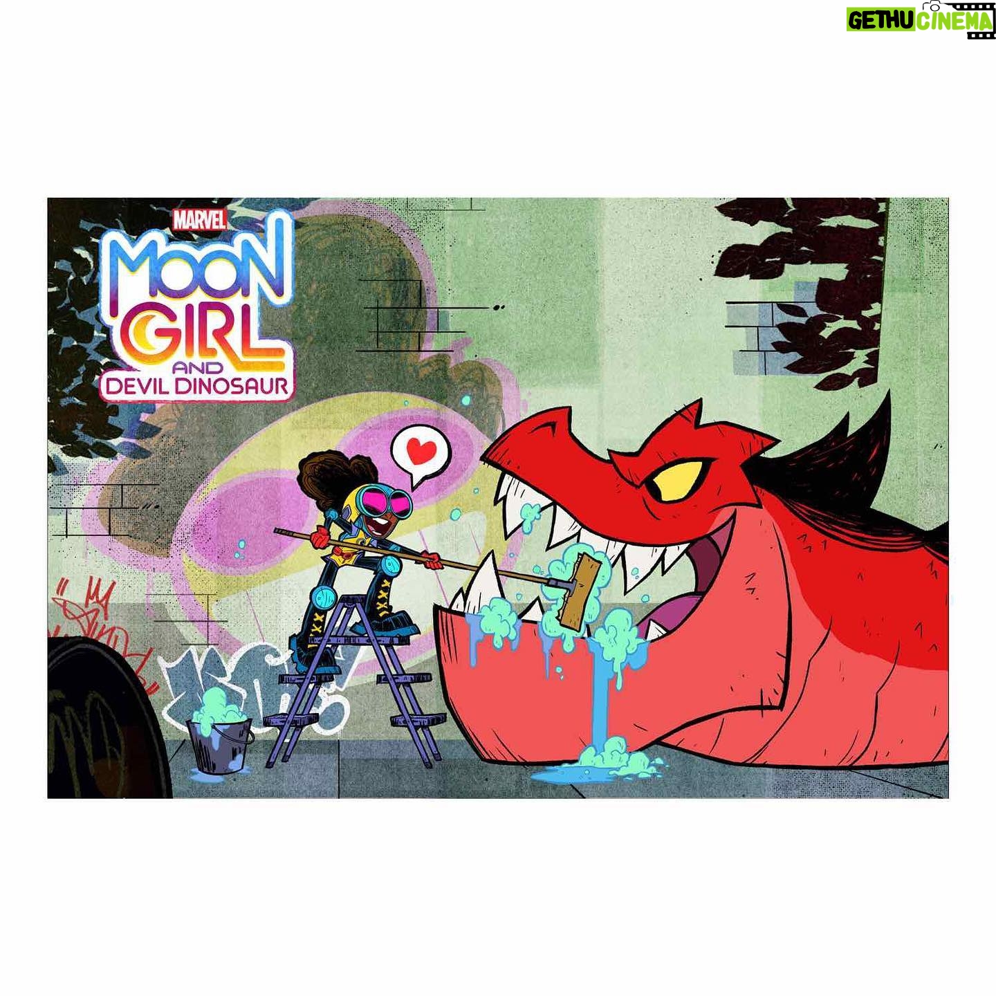 Cobie Smulders Instagram - Excited that this fantastic show will finally be in your eyeballs!! Thrilled to be a part of the upcoming animated series #Marvel's #MoonGirlAndDevilDinosaur, coming 2023 to #DisneyChannel and #DisneyPlus!