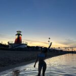 Coco Quinn Instagram – just finished sunset swimming
