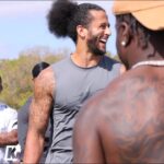 Colin Kaepernick Instagram - Huge thank you to @juice_landry, @david_njoku, @bmarshall, @goldfeetglobal, @therealdreamishere, @cc_njoku, @fabianguerrajr, @mikevick, @ochocinco, @HOAPerformance, @IAmAthlete & everyone who came out and put in work in Broward County, FL! Appreciate the hospitality. Link in bio for the full video of the workout.
