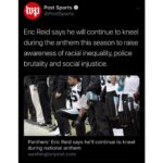 Colin Kaepernick Instagram - Unwavering. Unrelenting. Unflinching. Unapologetic. Love you Brother! ✊🏾 @e_reid35