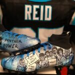Colin Kaepernick Instagram - My brother @e_reid35 with the heat tonight!🔥🔥🔥 @yourrightscamp #KnowYourRights RP @e_reid35 My cleats for tonight. Much thanks and appreciation to the artist @bmike2c . Here’s his take on the inspiration behind his design, “It’s a tribute to the history of protest , centered around the quote “if not us , who? If not now, when? “ meaning we all benefit and stand on the shoulders of those giants who decided their moment was best used for the sake of the people . And it’s always the right time to do what’s right. No different from you using your moment to take a knee . It also has the 10 point platform of Colin’s Know Your Rights Camp .” I love it