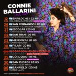 Connie Ballarini Instagram - 📣 Deslizá y mira todas las fechitas que tengo -por ahora- con mi Unipersonal de Stand Up ! A cual venís ? ✔️ABRIL Ciclo de los miércoles en el Maipo - Agotado Sábado 27/4 - Rosario Agotado Sábado 27/4- Rosario - agotado Domingo 28/4- Paraná - agotado ✔️MAYO Sábado 4/5 -Ituzaingo - Agotado Miércoles 8/5- CABA - últimas entradas Miércoles 15/5- CABA - últimas entradas Viernes 17/5 - Lomas - últimas entradas Sábado 18/5- Tigre Agotado- 2da funcion a la venta 🇲🇽 Mexico 24/5 - 1era función Agotada, 2da función últimas entradas ✔️JUNIO Sábado 1/6 - Ramos Mejía - últimas entradas 🇨🇴 sábado 8/6- Bogotá -COLOMBIA Viernes 21/6- Resistencia Sábado 22/6- Corrientes Sábado 29/6- Santa Fe ✔️JULIO Viernes 5/7- Quilmes Sábado 6/7- San Justo Viernes 12/7- Bariloche - Agotado/ 2da función a la venta Viernes 26/7- San Fernando Sábado 27/7- Escobar - últimas entradas ✔️AGOSTO Viernes 2/8- San Juan Sábado 3/8- Mendoza Sábado 10/8- Pilar Viernes 24/8- Cordoba - doble función -agotado Viernes 30/8- San Isidro ✔️ SEPTIEMBRE Viernes 6/9- Banfield Sábado 7/9- Morón Sábado 14/9- Rosario Viernes 20/9- Pacheco Sábado 21/9- San Martín ✔️OCTUBRE 🇪🇸10/10- MADRID - AGOTADO 10/10- MADRID- AGOTADO 11/10- BARCELONA- AGOTADO 11/10- BARCELONA- AGOTADO 12/10- BARCELONA- AGOTADO 12/10- BARCELONA - últimas entradas 15/10- VALENCIA- AGOTADO ✔️NOVIEMBRE Sábado 16/11- Montevideo 🎫Fechas de mis funciones y saca tus entradas en mi página www.connieballarini.com.ar Producción @standupargentina