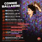 Connie Ballarini Instagram - 📣 Deslizá y mira todas las fechitas que tengo -por ahora- con mi Unipersonal de Stand Up ! A cual venís ? ✔️ABRIL Ciclo de los miércoles en el Maipo - Agotado Sábado 27/4 - Rosario Agotado Sábado 27/4- Rosario - agotado Domingo 28/4- Paraná - agotado ✔️MAYO Sábado 4/5 -Ituzaingo - Agotado Miércoles 8/5- CABA - últimas entradas Miércoles 15/5- CABA - últimas entradas Viernes 17/5 - Lomas - últimas entradas Sábado 18/5- Tigre Agotado- 2da funcion a la venta 🇲🇽 Mexico 24/5 - 1era función Agotada, 2da función últimas entradas ✔️JUNIO Sábado 1/6 - Ramos Mejía - últimas entradas 🇨🇴 sábado 8/6- Bogotá -COLOMBIA Viernes 21/6- Resistencia Sábado 22/6- Corrientes Sábado 29/6- Santa Fe ✔️JULIO Viernes 5/7- Quilmes Sábado 6/7- San Justo Viernes 12/7- Bariloche - Agotado/ 2da función a la venta Viernes 26/7- San Fernando Sábado 27/7- Escobar - últimas entradas ✔️AGOSTO Viernes 2/8- San Juan Sábado 3/8- Mendoza Sábado 10/8- Pilar Viernes 24/8- Cordoba - doble función -agotado Viernes 30/8- San Isidro ✔️ SEPTIEMBRE Viernes 6/9- Banfield Sábado 7/9- Morón Sábado 14/9- Rosario Viernes 20/9- Pacheco Sábado 21/9- San Martín ✔️OCTUBRE 🇪🇸10/10- MADRID - AGOTADO 10/10- MADRID- AGOTADO 11/10- BARCELONA- AGOTADO 11/10- BARCELONA- AGOTADO 12/10- BARCELONA- AGOTADO 12/10- BARCELONA - últimas entradas 15/10- VALENCIA- AGOTADO ✔️NOVIEMBRE Sábado 16/11- Montevideo 🎫Fechas de mis funciones y saca tus entradas en mi página www.connieballarini.com.ar Producción @standupargentina