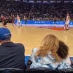 Connie Britton Instagram - Dream come true sitting courtside for @nyknicks yesterday at @thegarden!! Wow wow wow. So many mom points! 🏀