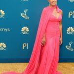 Connie Britton Instagram - Thank you @cristinaehrlich, @creightonbowman and @kristinhilton for making me feel like a very chic princess! Loved loved this @moniquelhuillier dress. And @lorraineschwartz your custom jewels were from another realm!! 💗💎💗