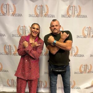 Cristiane Justino Instagram - With the IceMan @chuckliddell in Calgary Canada for @pawfcmma 🔥