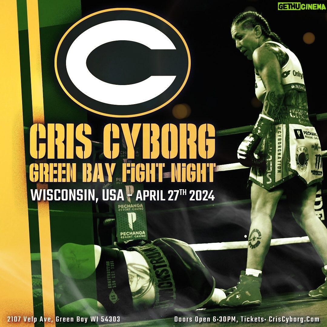 Cristiane Justino - 3 Likes - Don’t miss @criscyborg return to Boxing 4/27 Green Bay Wisconsin