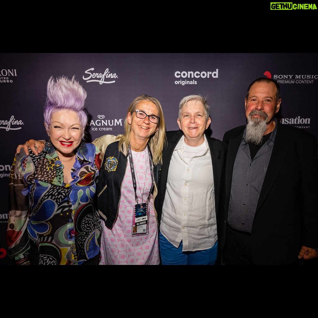 Cyndi Lauper Instagram - Thank you again to everyone who came out to support #LetTheCanarySing at @tribeca. It was a night to remember for sure. Thank you @clivejdavis @gloriagaynor @jewdygold @wyclefjean for helping to make it a star-studded affair. Commissioner del Castillo from the #NYCMayor’s office! Lisa, Gregory, my whole band and crew, and everyone who works so hard behind the scenes. #AlisonEllwood, @sonymusic, @concordofficial, and @fine_point_films. Lennie!! And an extra special thank you to my wonderful family - my husband David, our son Dex, my sister Elen, and brother Butch - for all your love and support. 💕 Photo 2: @bruglikas @broadwaybruce_ @gettyentertainment Photos 3, 5, 7: @photagonist Photo 9: @johnnacionimaging @shutterstock