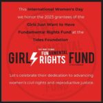 Cyndi Lauper Instagram - This International Women’s Day we honor the 2023 grantees of the Girls Just Want to Have Fundamental Rights Fund at the Tides Foundation. (@tidescommunity) Please join me in celebrating these organizations and their dedication to advancing women’s civil rights and reproductive justice. To learn about the grantees and their transformative work visit the link in the bio. @ARC-Southeast @indigenouswomenrising @lilithfund @midwest_access_coalition @msichoices @nwaafund @teafund @acog_org @blackwomensrj @latinainstitute @translawcenter @whenweallvote
