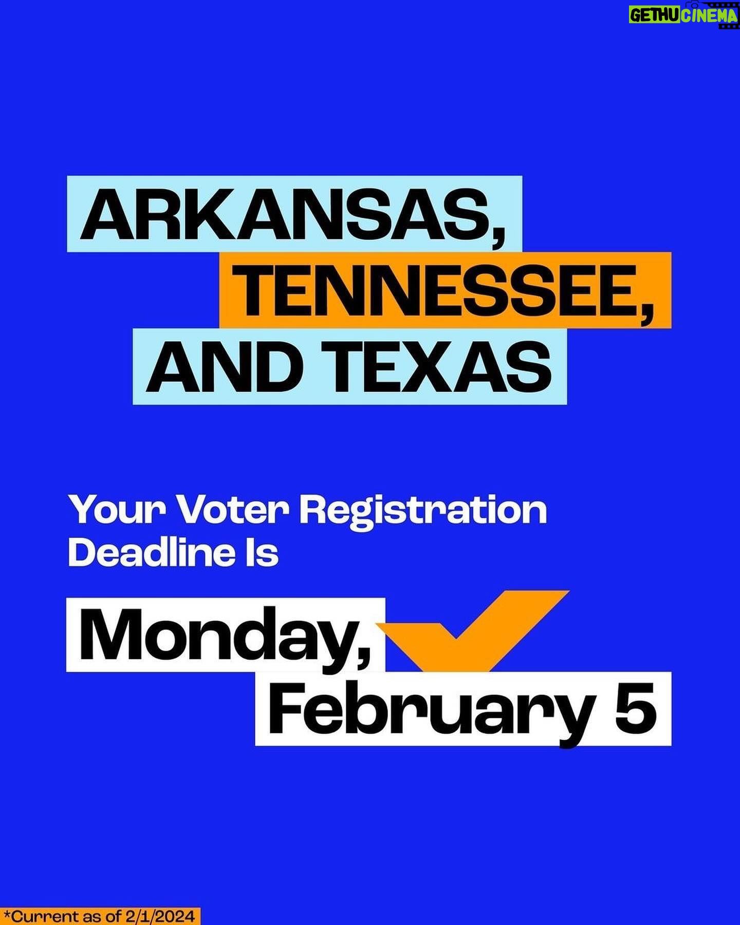 Cyndi Lauper Instagram - 🗣️ IT’S OFFICIALLY FEBRUARY! Let’s get it 😎 Here are ALL the voter registration deadlines coming up this month: 🔹 Monday, 2/5: Arkansas, Tennessee, and Texas 🔹 Friday, 2/9: North Carolina and Oklahoma 🔹 Monday, 2/12: Georgia, Mississippi, and Virginia 🔹 Monday, 2/19: Alabama 🔹 Tuesday, 2/20: Arizona, Florida, Kansas, and Ohio 🔹 Wednesday, 2/21: Missouri (D) 🔹 Friday, 2/23: Utah 🔹 Saturday, 2/24: Massachusetts 🔹 Monday, 2/26: Colorado See your state listed? 👀 Make sure you’re registered and ready in time for this year’s elections at the 🔗 in @whenweallvote bio