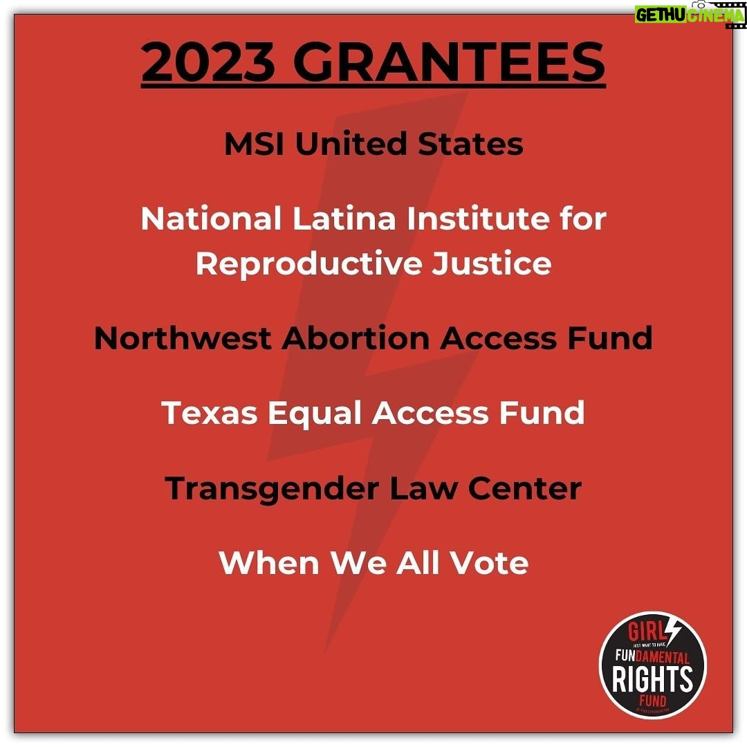 Cyndi Lauper Instagram - This International Women’s Day we honor the 2023 grantees of the Girls Just Want to Have Fundamental Rights Fund at the Tides Foundation. (@tidescommunity) Please join me in celebrating these organizations and their dedication to advancing women’s civil rights and reproductive justice. To learn about the grantees and their transformative work visit the link in the bio. @ARC-Southeast @indigenouswomenrising @lilithfund @midwest_access_coalition @msichoices @nwaafund @teafund @acog_org @blackwomensrj @latinainstitute @translawcenter @whenweallvote