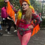 Cyndi Lauper Instagram - I want to wish everyone a Happy Pride and sending a message of solidarity with the Drag Queens, from a big old drag queen herself! #DragMarch #dragqueens #dragisnotacrime Thanks @snappyseid for sending these great pix! 📸