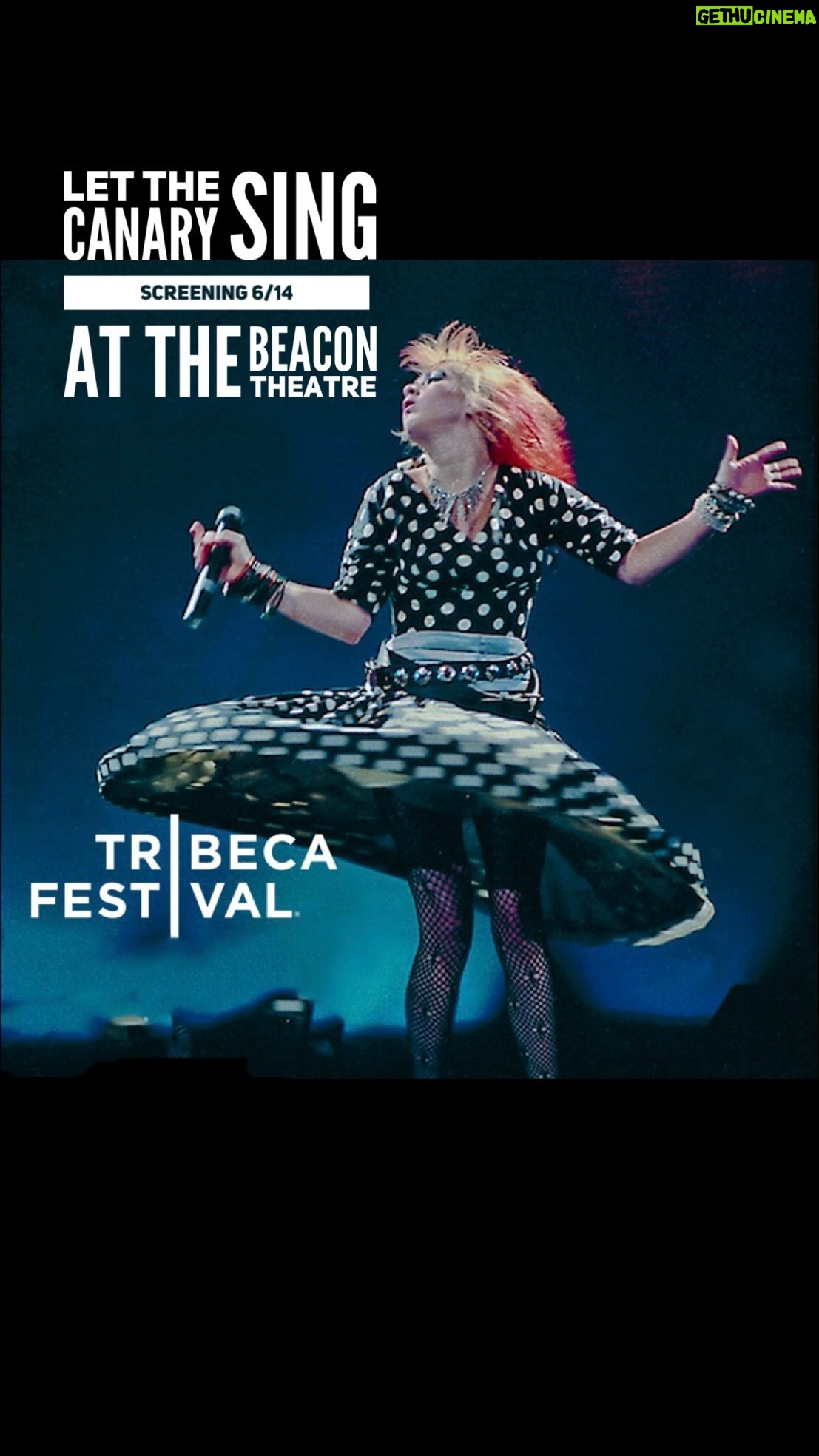 Cyndi Lauper Instagram - Tonight’s the night! “Let the Canary Sing” is screening at the #BeaconTheatre as part of the #Tribeca film festival. There are still a few tickets available so if you’d like to join me, please hit the link in my bio to get your tickets now. Can’t wait to see you! 🎞️🐤👩🏼🎤