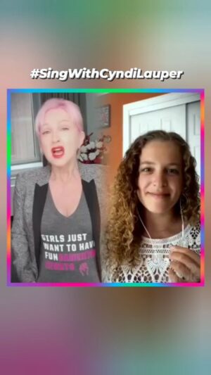 Cyndi Lauper Instagram - ✨ Ready to unleash your inner pop star? 🎤 Join the legendary @cyndilauper on #Smule for a fabulous duet to "Girls Just Want To Have Fun".

Who can match Cyndi's unique vocals? Tag a friend who'd rock this duet 👇

#SingWithCyndiLauper #CyndiLauper #GirlsJustWantToHaveFun #GirlsJustWantToHaveFundamentalRights #SingWithPride