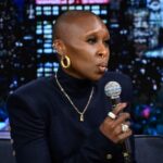 Cynthia Erivo Instagram - @cynthiaerivo whistles “I’ll Be Home For Christmas” 🎄 #FallonTonight