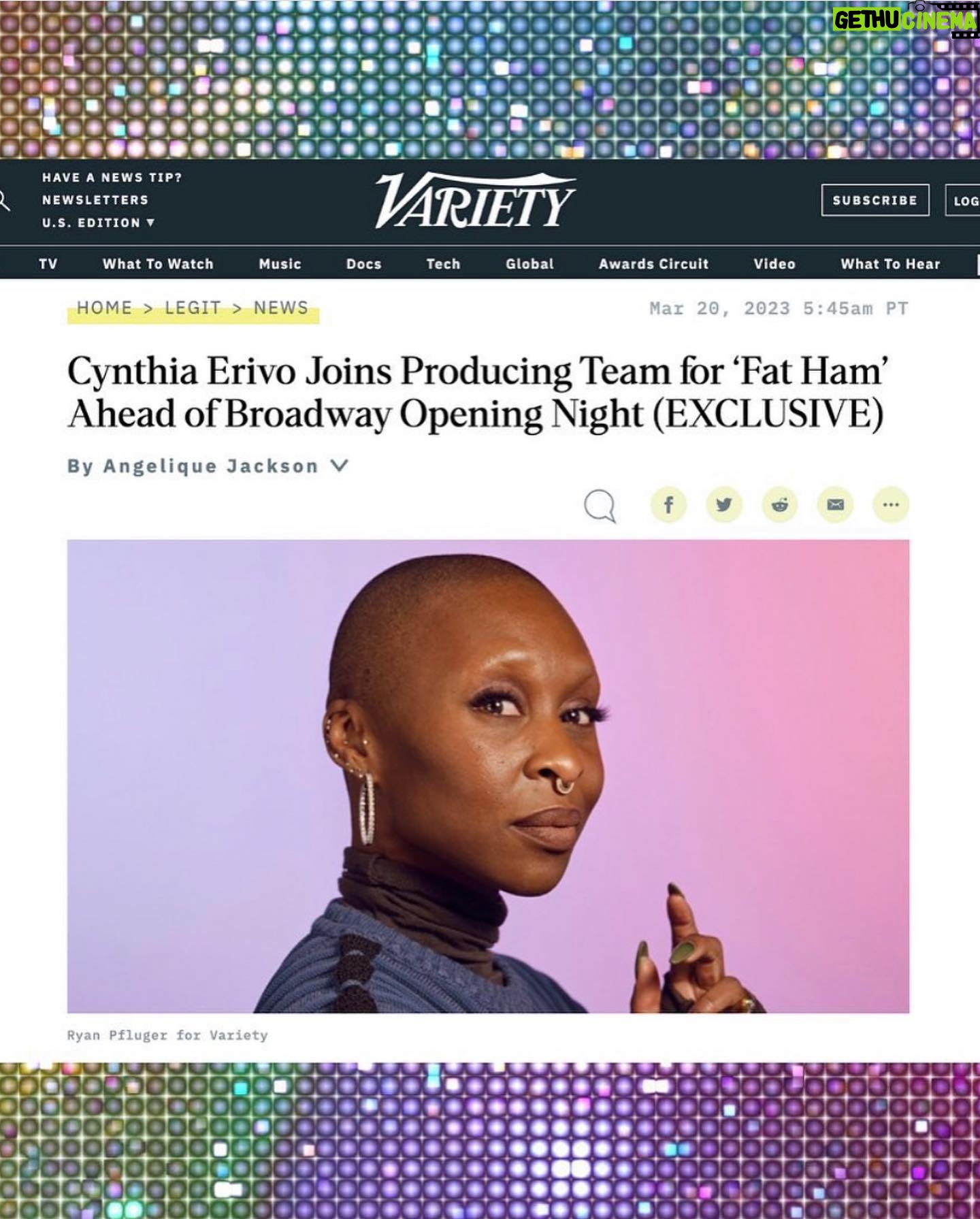 Cynthia Erivo Instagram - Mother is back on broadway, but not on stage!!! PROUD TO BE A PART OF THE HAMILY!! @fathambway starts previews tomorrow March 21st!!! At the American Airlines Theatre!! 💕💚💕💚